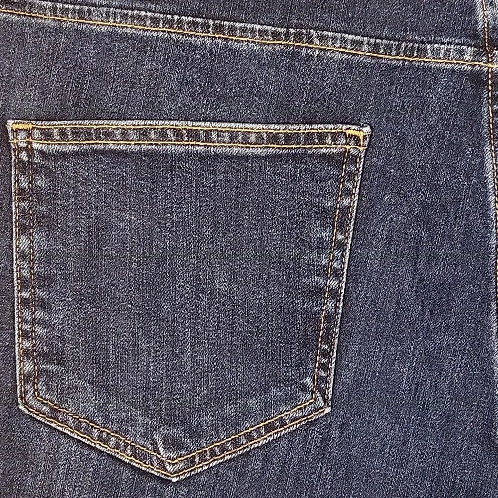 Rag & Bone High Rise Slim Straight Leg Jeans in Dark Paz - Picture 9 of 10